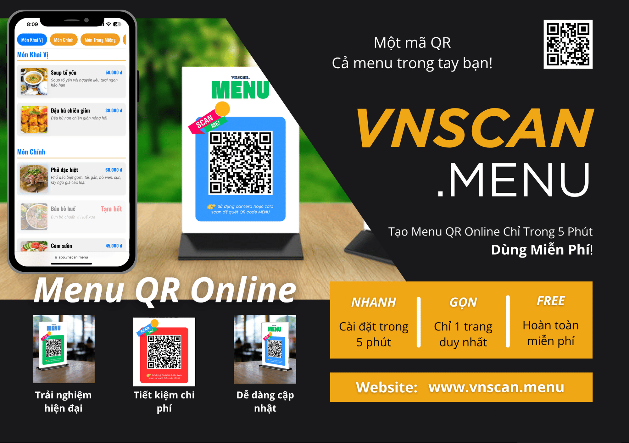 Thiết Kế Menu Online Miễn Phí | Web App Tạo Menu Trong 5p